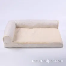 Sofa anjing yang boleh dibuang dengan ortopedik dengan bolster